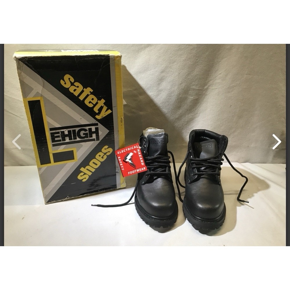 Lehigh Safety Boots Size‎ 6 Men's Oil Resistant Steel Toe Lace Up Work Shoes